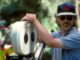 Steven Spielberg directing on a Hollywood film set in the 1970s