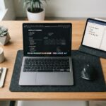 Digital devices displaying task management software on a modern office desk.